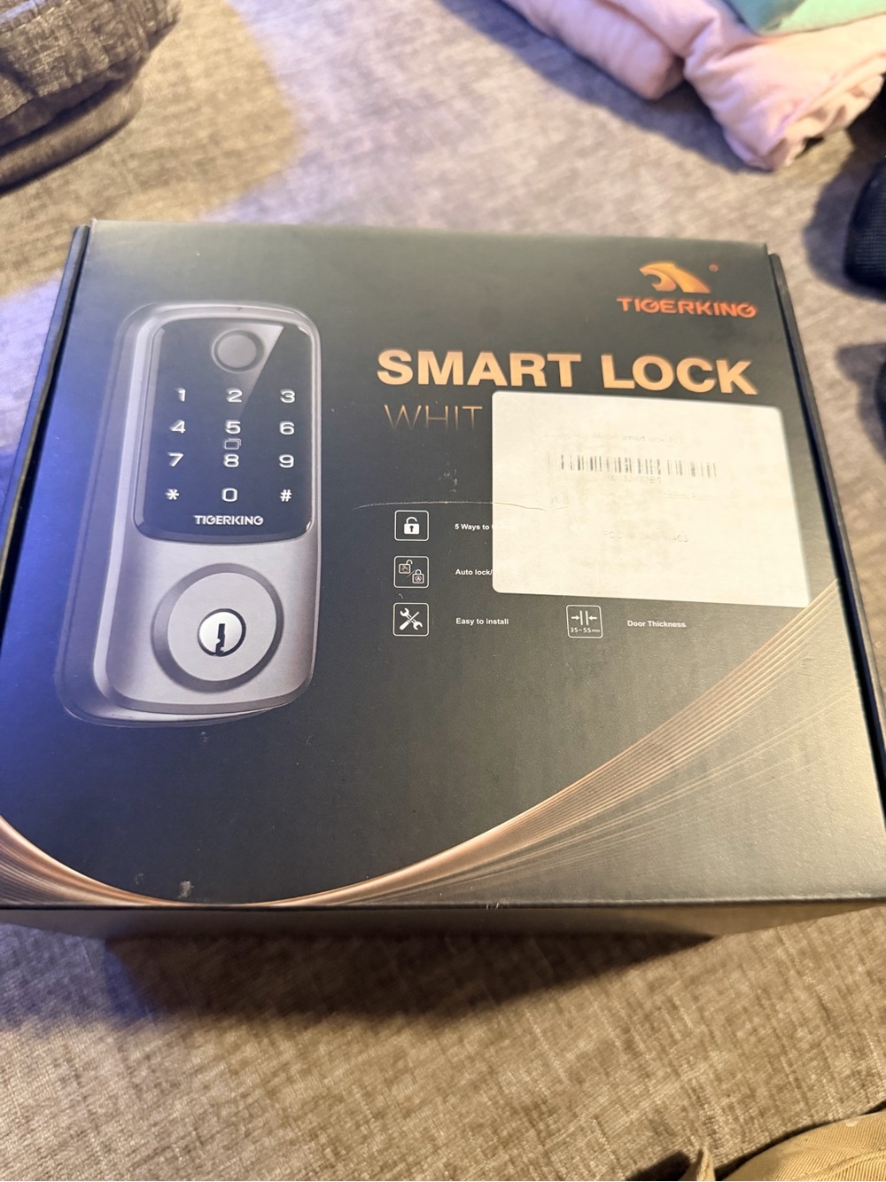 TIGERKING Smart Lock Fingerprint Keypad Keyless‎ Entry Electronic Door Lock